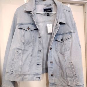 NWT Lands End Womens Long Sleeve Denim Jacket 2X PLUS SIZE New
